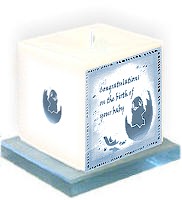 Candles for new born and Christenings Heart Candle to show you care  Candle as a personalised keepsake present or gift